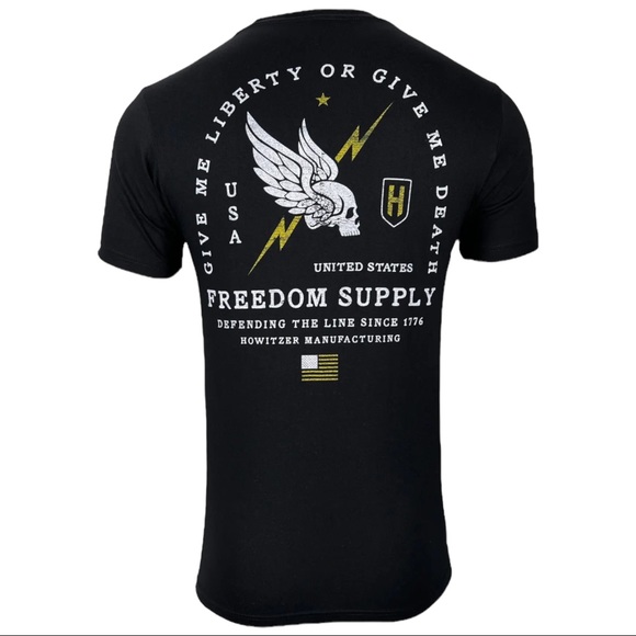 Howitzer Style Men's T-Shirt Freedom Line Military Grunt MFG - Picture 3 of 10